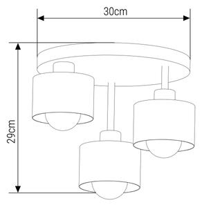 Висящ полилей 3xE27/35W/230V Ø 30 см черен