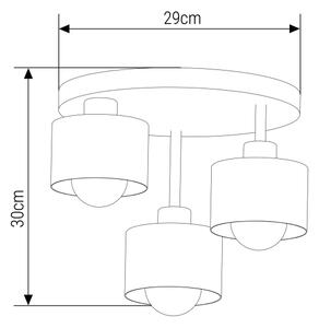 Висящ полилей 3xE27/35W/230V Ø 30 см бял/златист