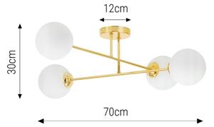 Висящ полилей 4xE27/35W/230V Ø 70 см златист