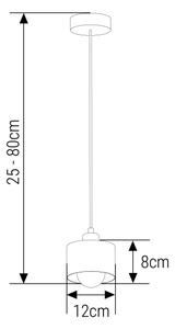 Пендел 1xE27/35W/230V Ø 12 см черен/златист