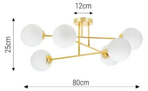 Висящ полилей 6xE27/35W/230V Ø 80 см златист