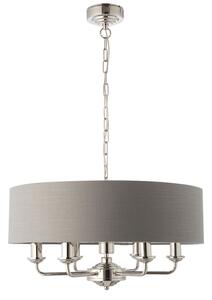Endon 94373 - Пендел HIGHCLERE 6xE14/40W/230V сив/лъскав хром
