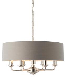 Endon 94373 - Пендел HIGHCLERE 6xE14/40W/230V сив/лъскав хром