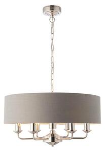 Endon 94373 - Пендел HIGHCLERE 6xE14/40W/230V сив/лъскав хром