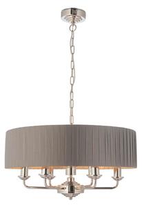Endon 94397 - Пендел HIGHCLERE 6xE14/40W/230V сив/лъскав хром
