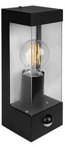 Външен стенен осветител със сензор 1xE27/15W/230V IP44, черен