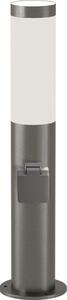 Brilagi - Външна лампа ELIA с контакт, 1xE27/20W/230V, IP44, 50 см, хром