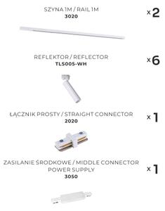 Zuma Line 3049 - Спот в релсова система LULU 6xGU10/35W/230V бял