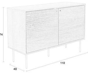Кафяв скрин от декор от орех 110x74x40 cm Stripes – White Label