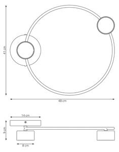 Плафон LUCIO 2xGX53/12W/230V черен