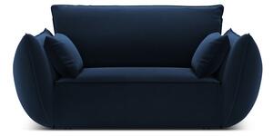 Тъмносиньо кадифено кресло Vanda – Mazzini Sofas
