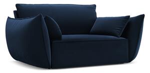 Тъмносиньо кадифено кресло Vanda – Mazzini Sofas