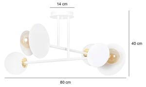 Висящ полилей MINERVA 2xE27/15W + 2xE14/10W/230V бял