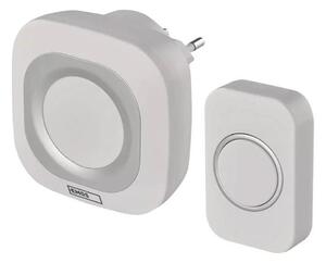 Безжичен звънец за контакт 230V + 1xCR2032 IP44 бял