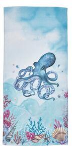 Синя памучна плажна кърпа 76x160 cm Octopus – Catherine Lansfield