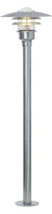 Nordlux - Екстериорна лампа LONSTRUP 1xE27/60W/230V IP44 матов хром 116 см