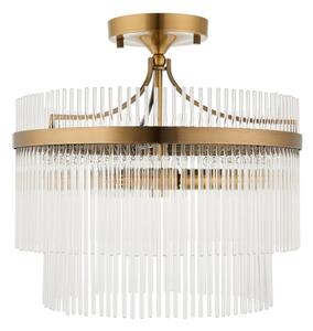 Endon 112575 - Полилей за повърхностен монтаж MARIETTA 3xE14/7W/230V месинг/прозрачен