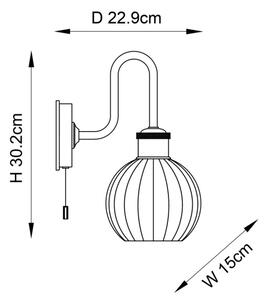 Endon 95507 - Аплик за баня KENDALL 1xE27/10W/230V IP44 месинг