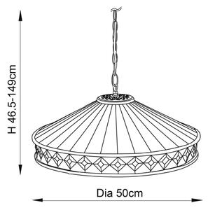 Endon 64147 - Люстра на верига Tiffany FARGO 1xE27/60W/230V Ø 50 см
