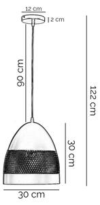ONLI - Пендел POLLY 1xE27/22W/230V черен