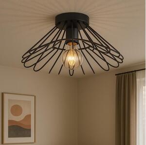 ONLI - Плафон DUCCIO 1xE27/22W/230V Ø 60 см черен