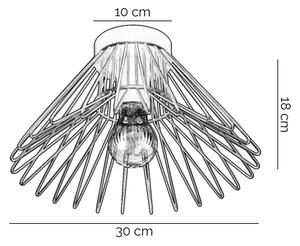 ONLI - Плафон DUCCIO 1xE27/22W/230V Ø 30 см черен