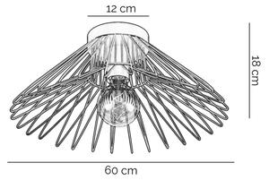 ONLI - Плафон DUCCIO 1xE27/22W/230V Ø 60 см черен
