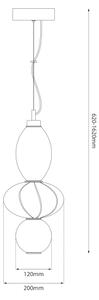 LED Пендел ASCOLI LED/18W/230V Ø 20 см бежов