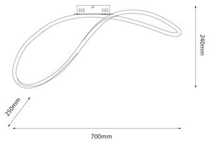 LED Плафониера INFINITY LED/21W/230V черен