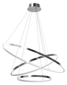 LED Пендел HOOP LED/93W/230V Ø 80 см 4000K лъскав хром