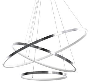 LED Пендел HOOP LED/93W/230V Ø 80 см 4000K лъскав хром