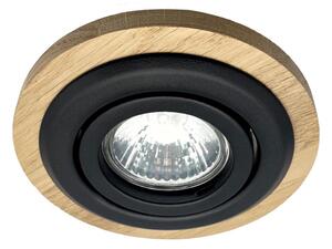 Вградено осветително тяло TOBBY 1xGU10/20W/230V Ø 11,5 см дъб/черно