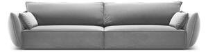 Светлосив кадифен диван 248 cm Vanda – Mazzini Sofas