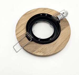 Комплект от 3 вградени таванни осветителни тела TOBBY 1xGU10/20W/230V Ø 11,5 cm дъб/черен