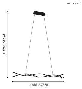 Eglo 99317 - LED Висящ полилей LASANA LED/36W/230V