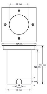 Екстериорна лампа за алея 1xGU10/35W/230V IP44 матов хром