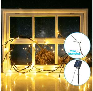 Aigostar - LED Соларна верига 72xLED/4m IP65 300 mAh топло бяло дървесни клони