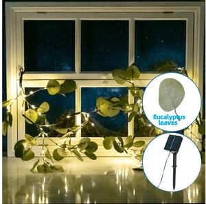 Aigostar - LED Соларна верига 110xLED/4m IP65 300 mAh топло бяло евкалипт