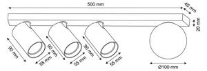 Brilagi - Точково осветително тяло SELE BALL 3xGU10/30W/230V + 1xG9/10W бяло