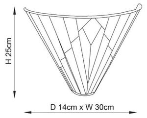 Endon 63940 - Стенно осветително тяло Tiffany ASTORIA 1xE14/40W/230V