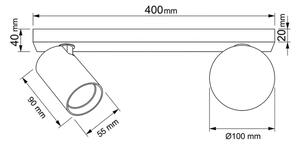 Brilagi - Точково осветително тяло SELE BALL 1xGU10/30W/230V + 1xG9/10W бежово