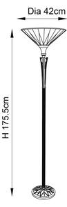 Endon 64042 - Подова лампа Tiffany DARK STAR 1xE27/60W/230V диаметър 42 см