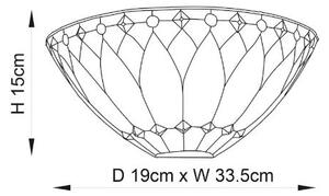 Endon 63983 - Стенно осветително тяло Tiffany BROOKLYN 1xE14/40W/230V