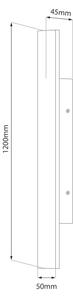 LED Външно стенно осветително тяло WOW LED/20W/230V 3000/4000/6000K 120cm IP54 черно