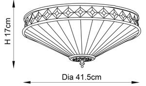 Endon 64145 - Таванно осветително тяло Tiffany FARGO 2xE27/60W/230V Ø 41,5 см