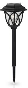 LED соларна лампа LAWN LED/1,2V 100 mAh 3000K 44 cm IP44 черна