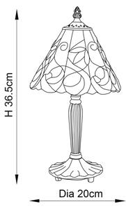 Endon 64196 - Настолна лампа Tiffany JAMELIA 1xE14/40W/230V Ø 20 см