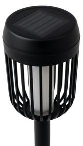 Соларна LED лампа FLAME LED/1,2V 100 mAh 1800K 37 cm IP44 черна