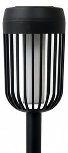 Соларна LED лампа FLAME LED/1,2V 100 mAh 1800K 37 cm IP44 черна