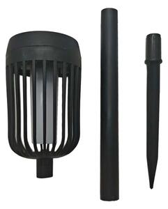 Соларна LED лампа FLAME LED/1,2V 100 mAh 1800K 37 cm IP44 черна